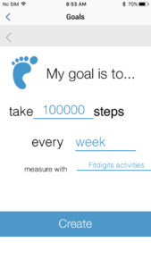 Set a steps goal